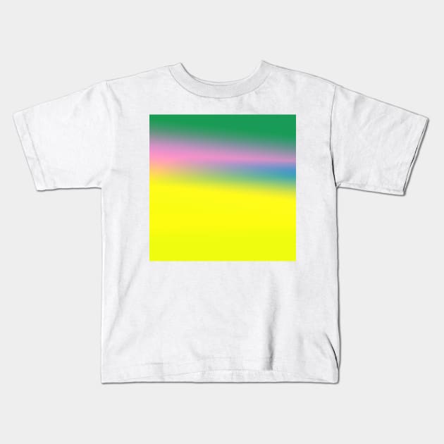 yellow blue pink green texture gradient Kids T-Shirt by Artistic_st